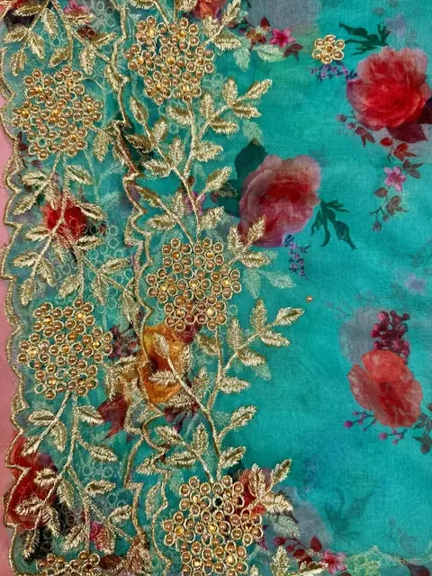 Soft Organza Embroidered Fancy Dupatta / Shawl, photo 4