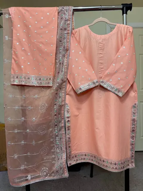 Cotton Party Wear Dress, photo 4