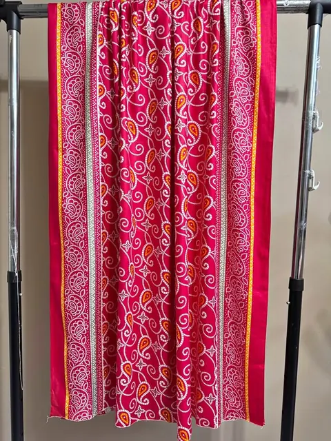 Pink Linen Chunri Print Dupatta / Shawl