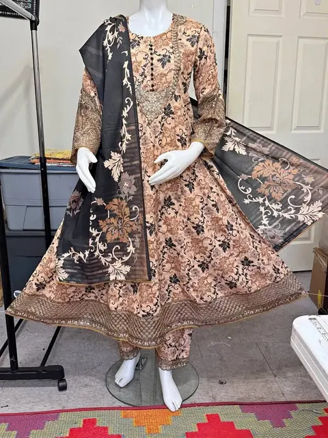 Doria Lawn Embroidered Maxi Dress with Doria Dupatta