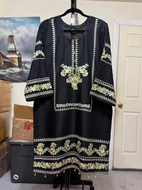 Linen Embroidered 3-Piece Dress, photo 3