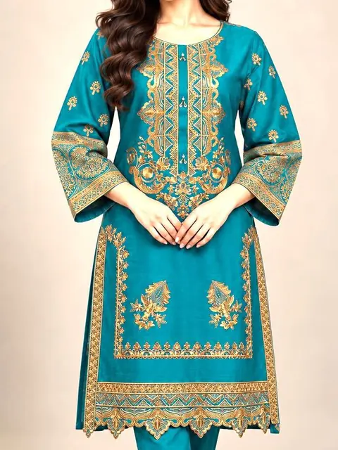 Viscose Embroidered Kurti / Top